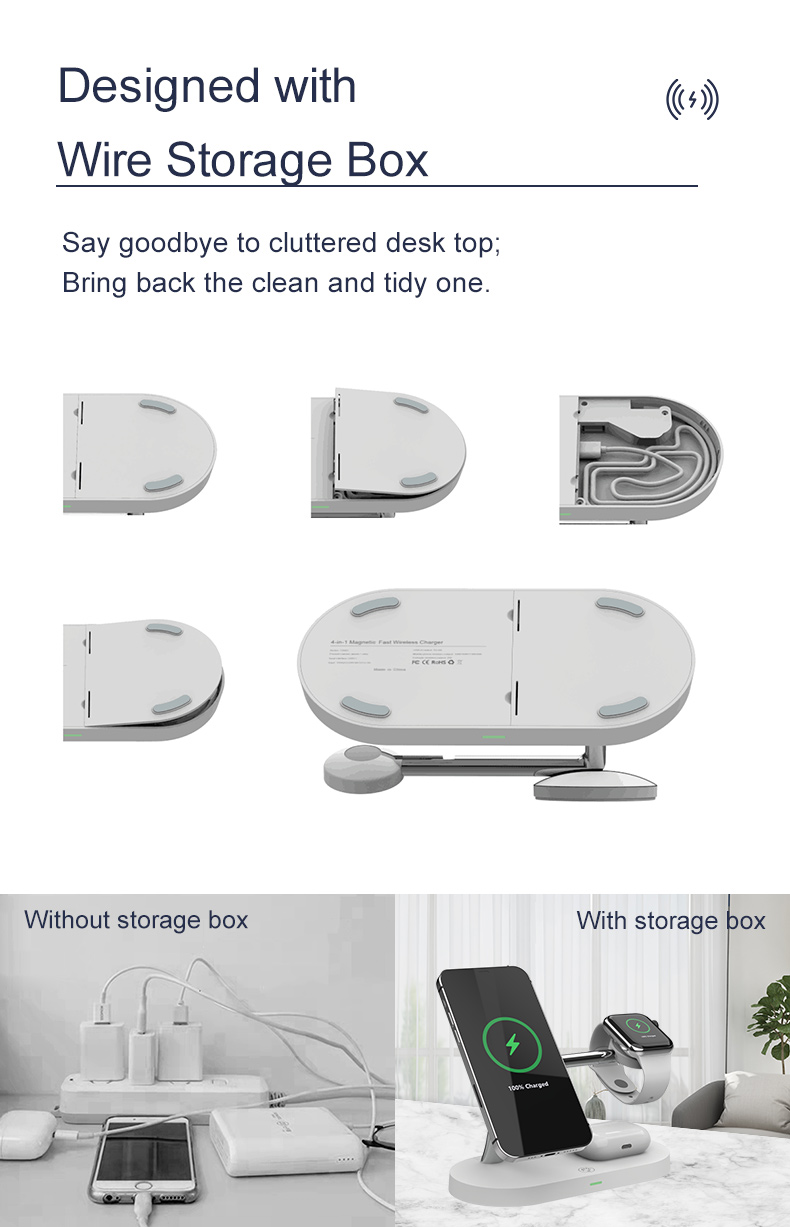 Zinc Alloy Magnetic Iphone Charger 15W 10W Wireless Charging Bracket