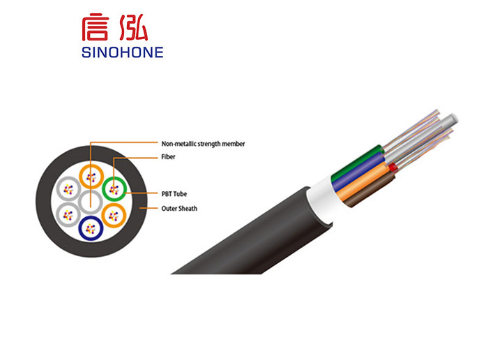 Non Metallic Air Blown Fiber Optic Cable Stable Structure Less Manpower