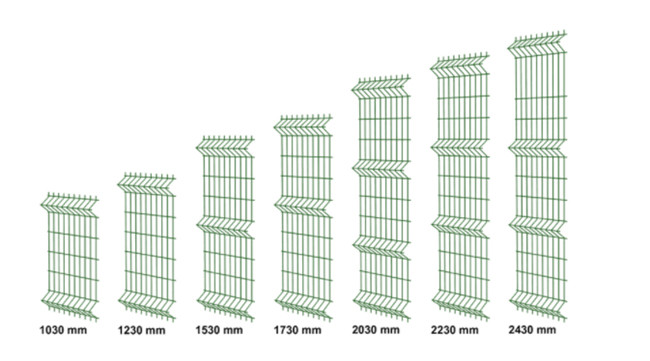 6ft Welded 3D Wire Mesh Fence Triangle Bend