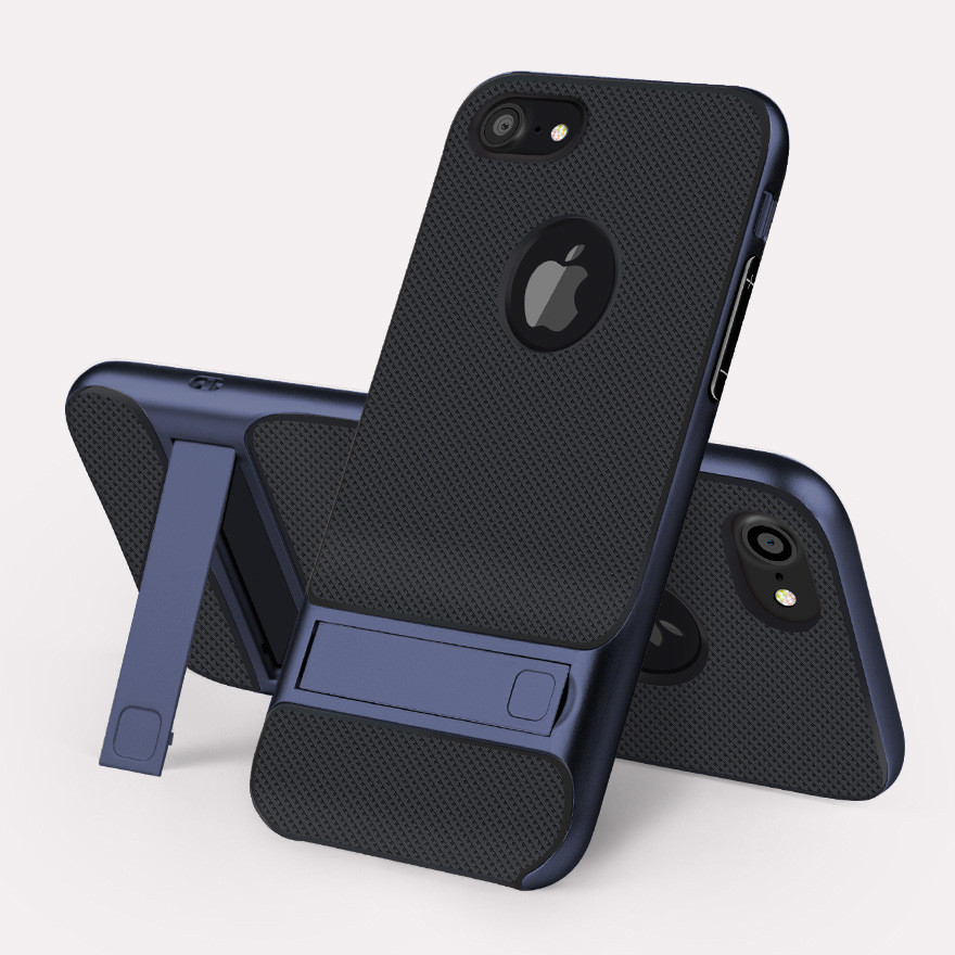 Foldable Finger Grip Phone Case High Clear Shock Absorption Dual Layer