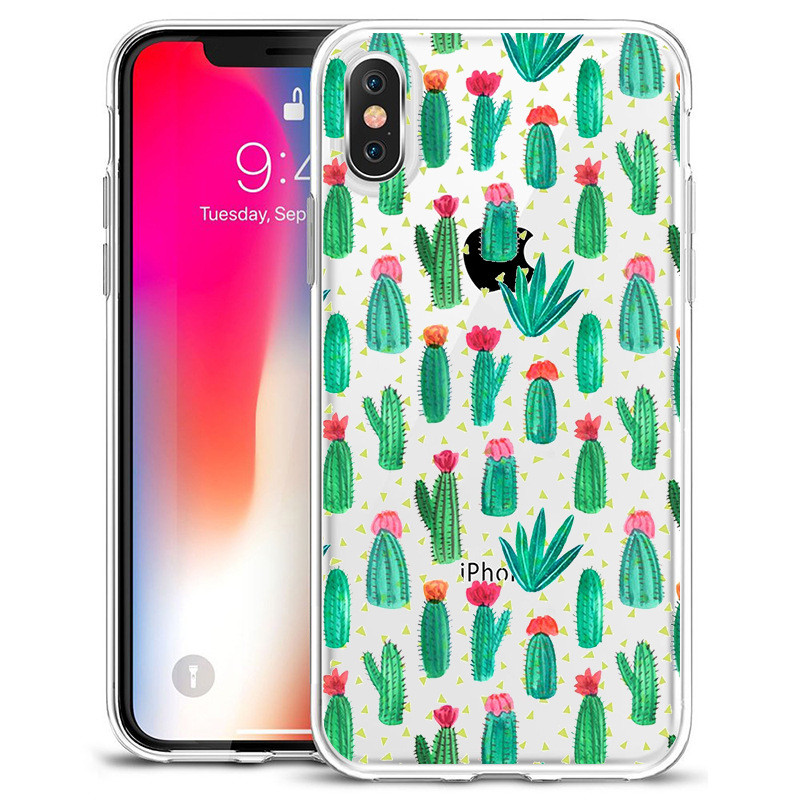 TPU Gel Designer Cell Phone Cases Cactus Domingo Patterns Shock Free