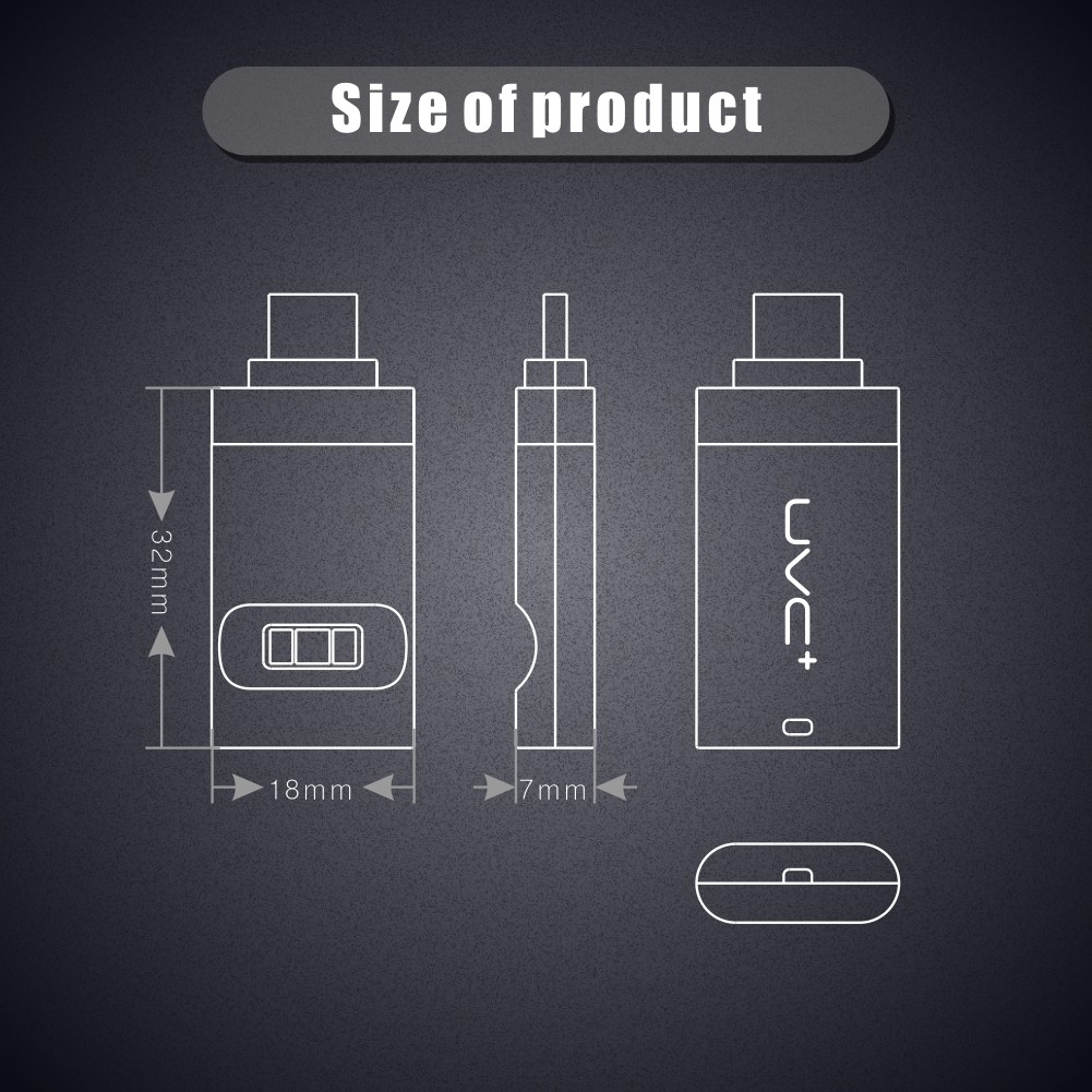 Mini Portable Uv Sterilizer Lamp USB Mobile Phone Disinfection Ultraviolet Scanning