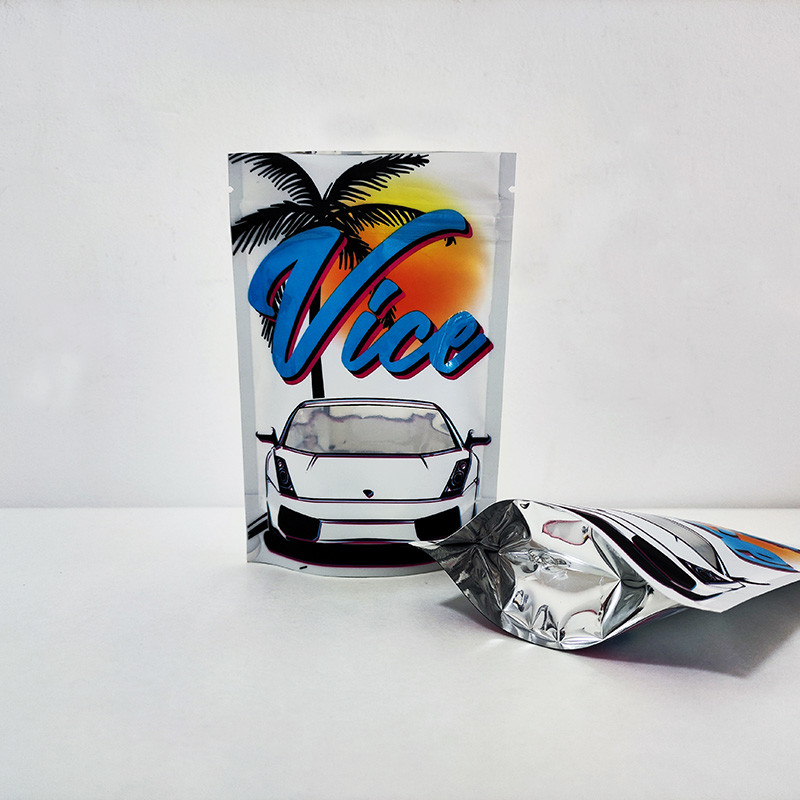 Irregular Window Standing Pouch for 10 Color Transparent Aluminum Foil Mylar Bag Customized Size Snack Sugar Food Packaging