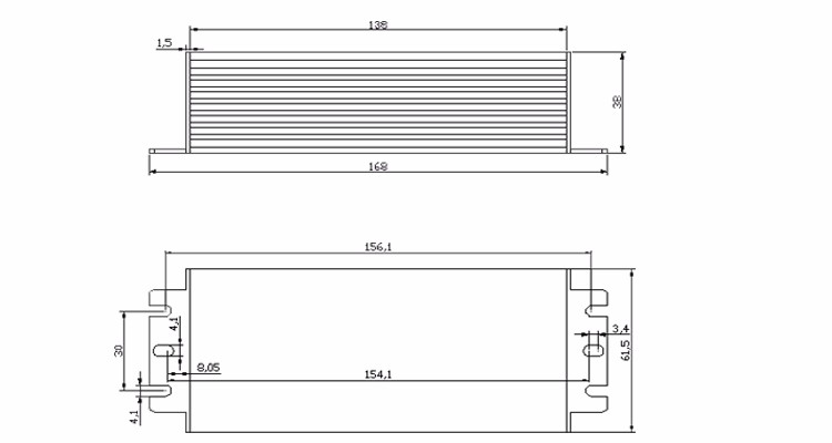 HLG-80H-24B 80w Laser Power Supply 24v 3a Dimming Consant Current Type