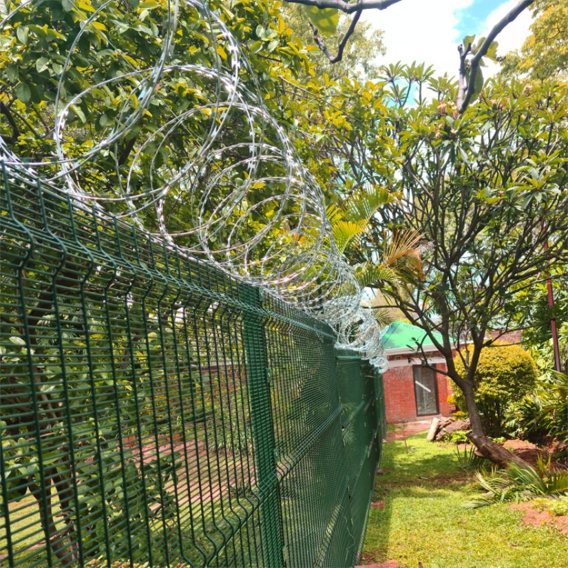 China Supplier High Quality Hot Dipped Galvanized Razor Barbed Wire Concertina Wire Fence Price Per Meter