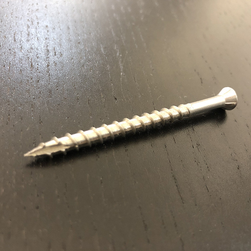 304 65mm Stainless Steel Decking Screws 10G Trim Head Square Drive Screws Type 17