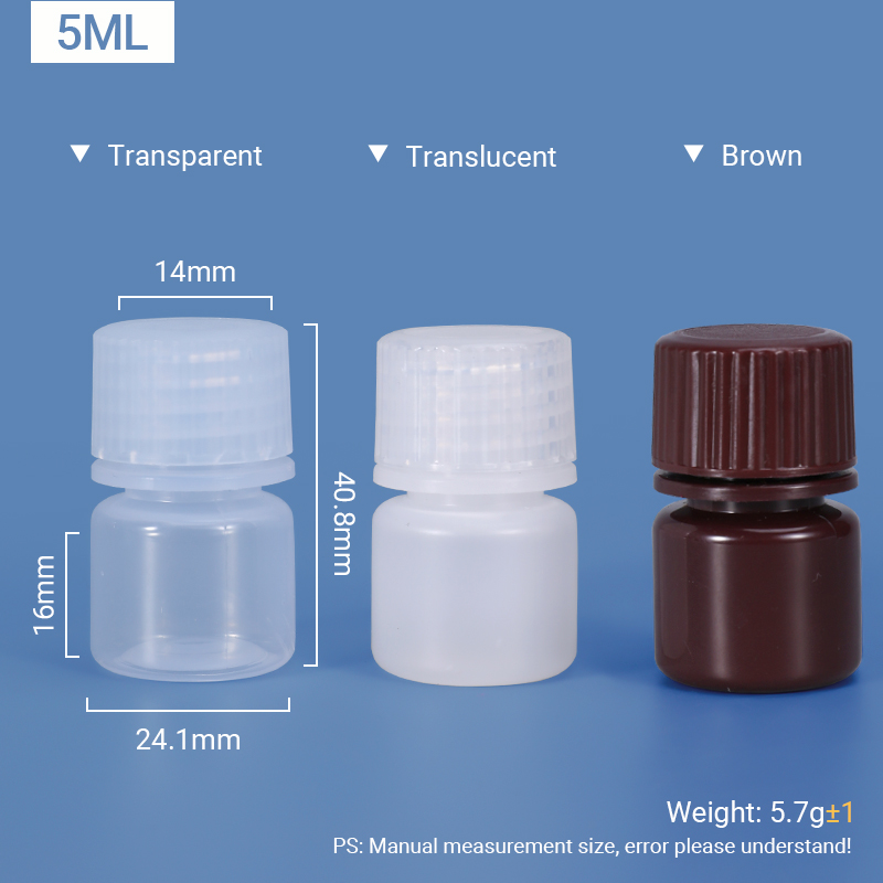 Empty Round Reagent Containers BPA Free PP Polypropylene Bottles