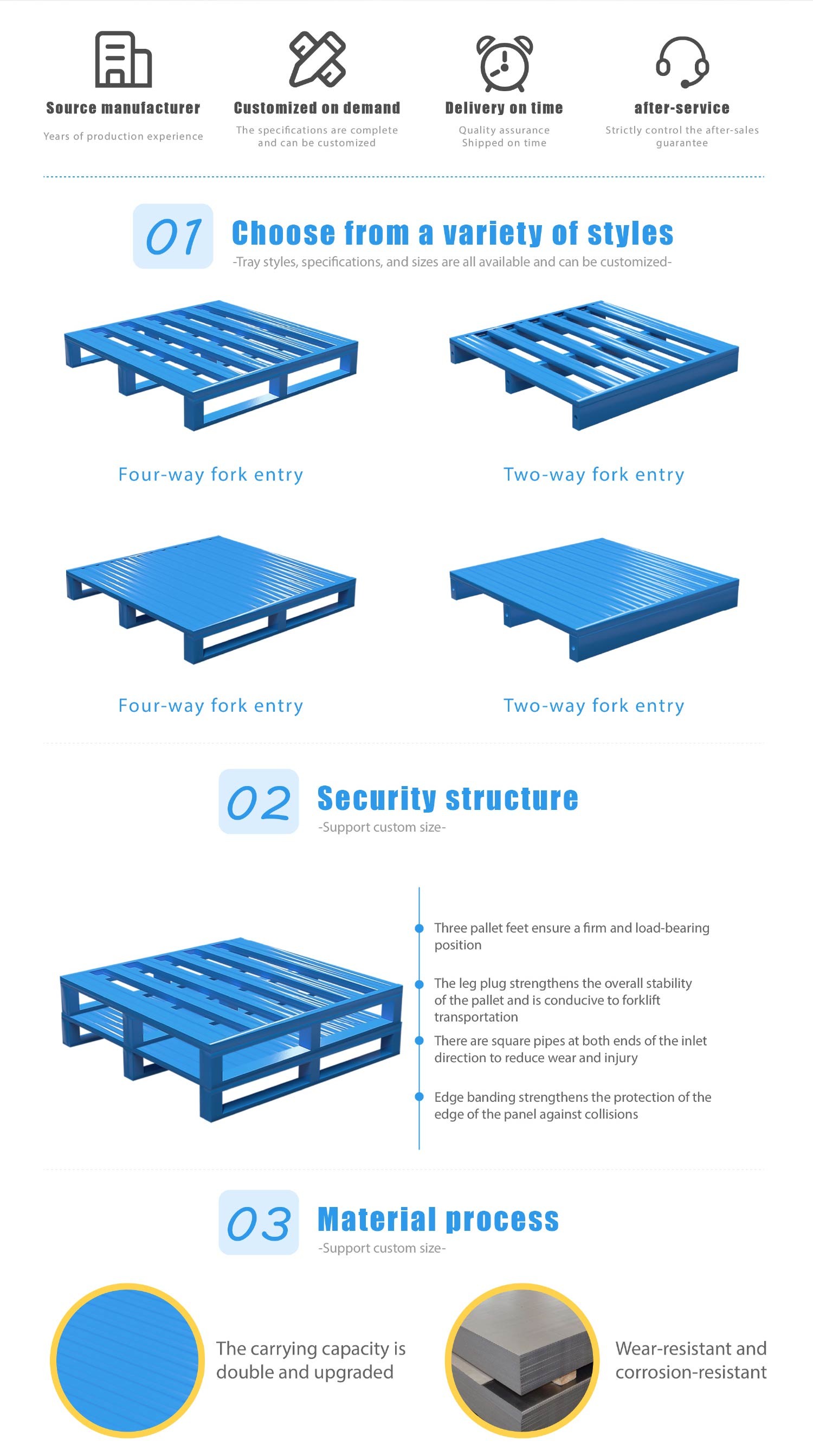 Foldable Steel Pallet Flat Iron Pallet Tray Heavy Duty Racking Steel Pallet Metal Storage Pallets