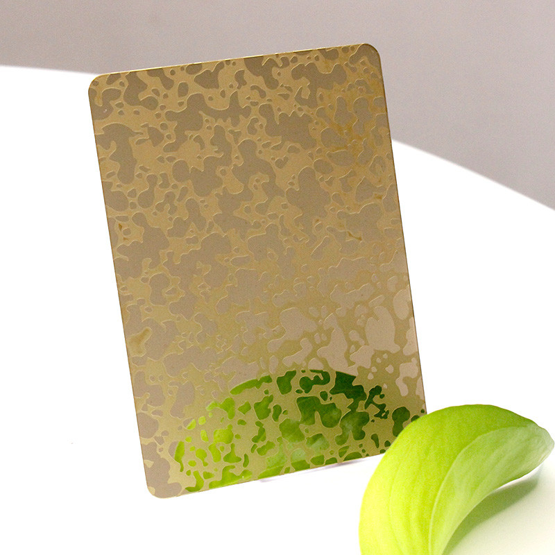 2mm 3mm Mirror Pattern Etched Stainless Steel Sheet For Lobby Background Wall Panels