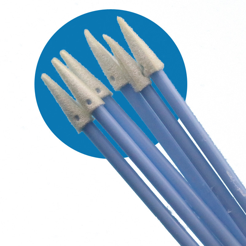 Blue Handle Double Ended Pointed Sponge Detailing Swab Precision Cleaning Foam Swab For Cleanroom
