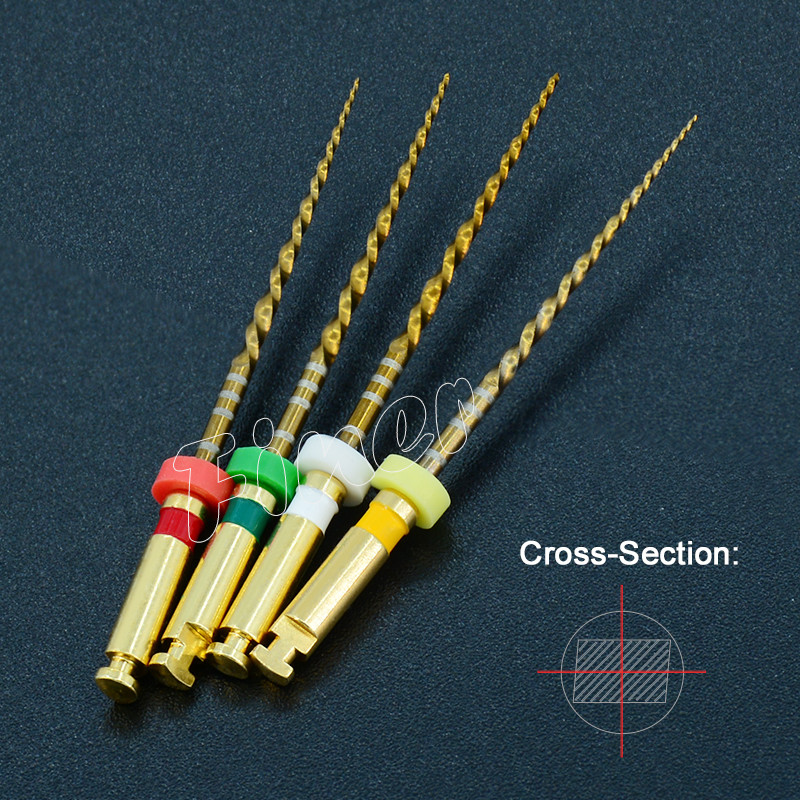 Dental Rotary File Only One Gold Rotary Wave Files For Root Canal Treatment