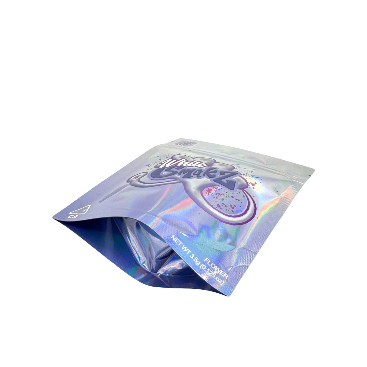 Silver Holographic Resealable Stand Up Mylar Food Bags 3.5g Special Cartoon Pattern