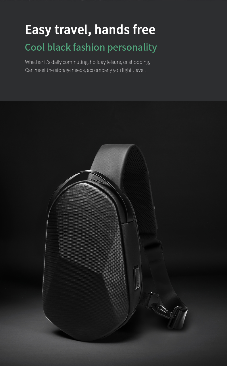 Factory hot custom fashion chest crossbody bag waterproof anti theft shoulder sling bag men sling bag