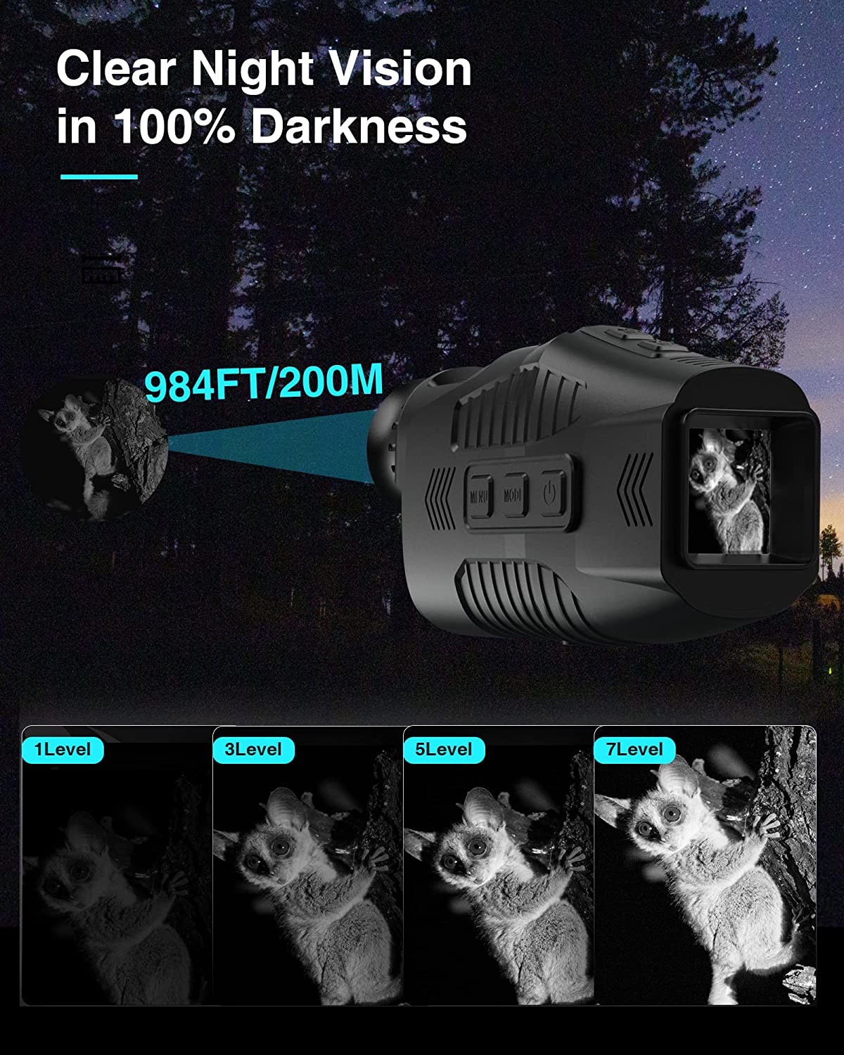 Digital Monocular Night Vision Infrared Video Recording Waterproof Night Vision Goggles