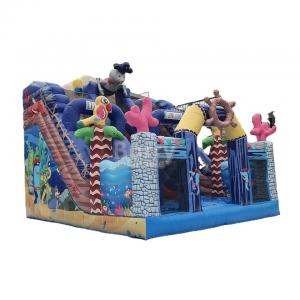 Buy cheap 0.55mm PVC Commercial Bouncer Outdoor Sea World Inflatable Kids Slide Toys product