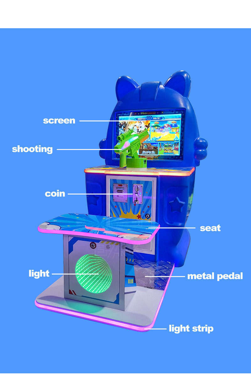 1 Player Mini Arcade Machine Kids Video Shooting Game Machine