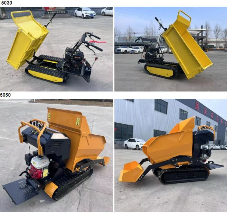 Single cylinder Rubber Track Mini Crawler Dumper 300kg 500kg 1000kg