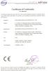 Shenzhen SORO Electronics Co., Ltd. Certifications