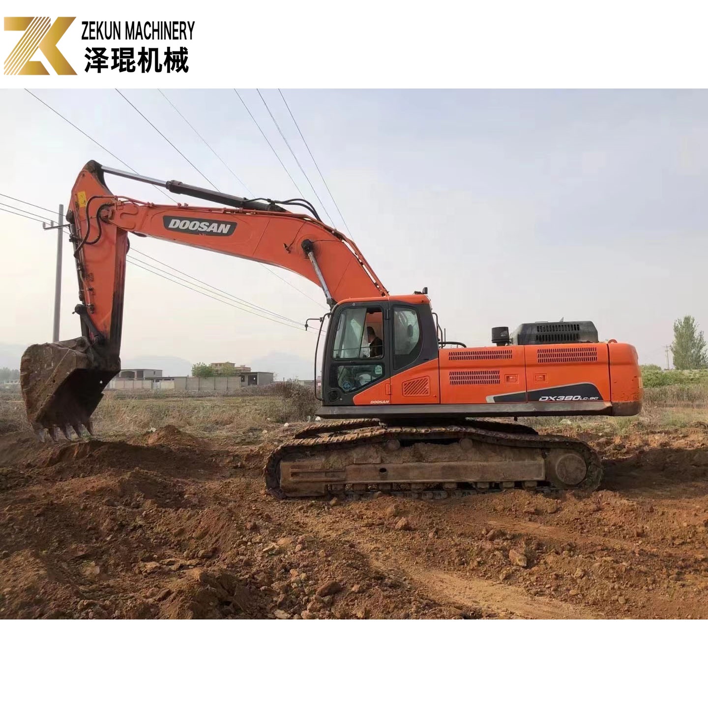 214KW Used Doosan DX380LC-9C Excavator Sale with Original Cylinder