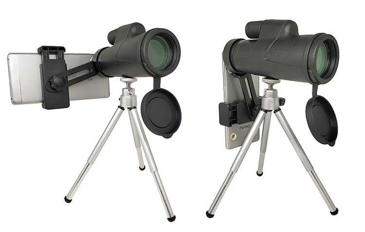 IPX7 Waterproof Mobile Phone Telescope , 12x50 Monocular Telescope For Smartphone