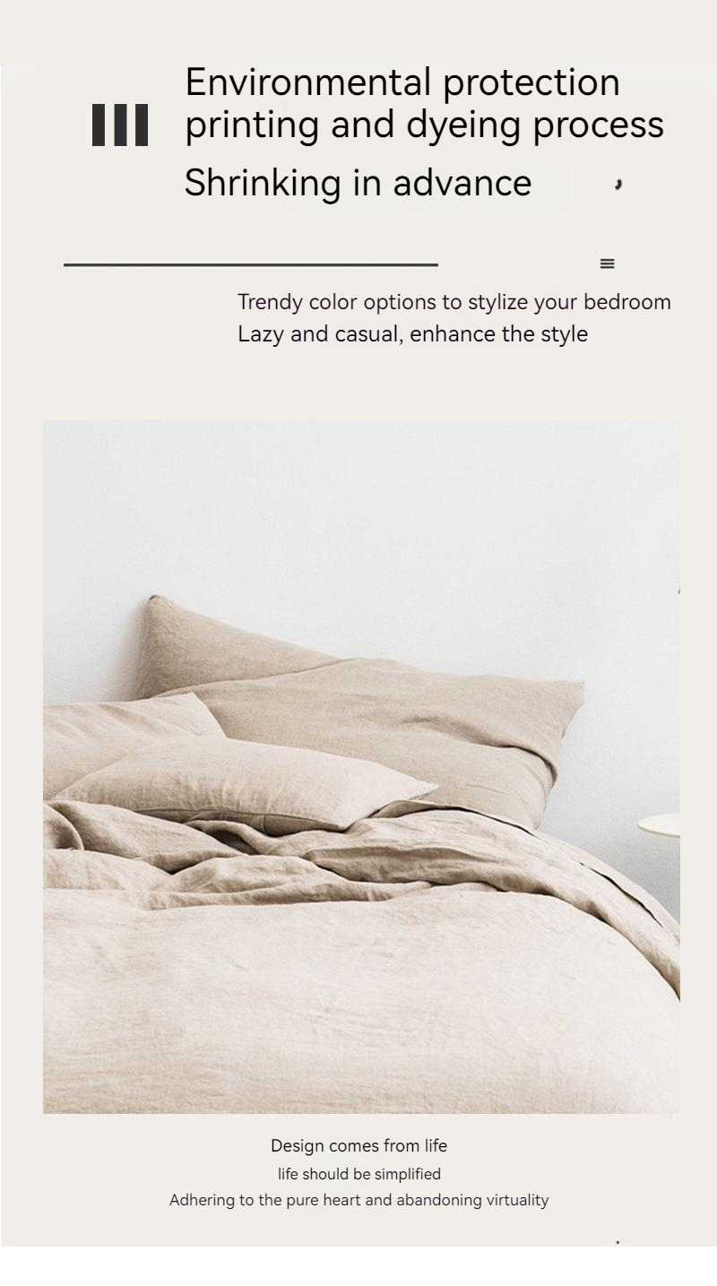Indulge in our 100% French Linen Bedding Set Duvet Cover Set for a Luxurious Sleep