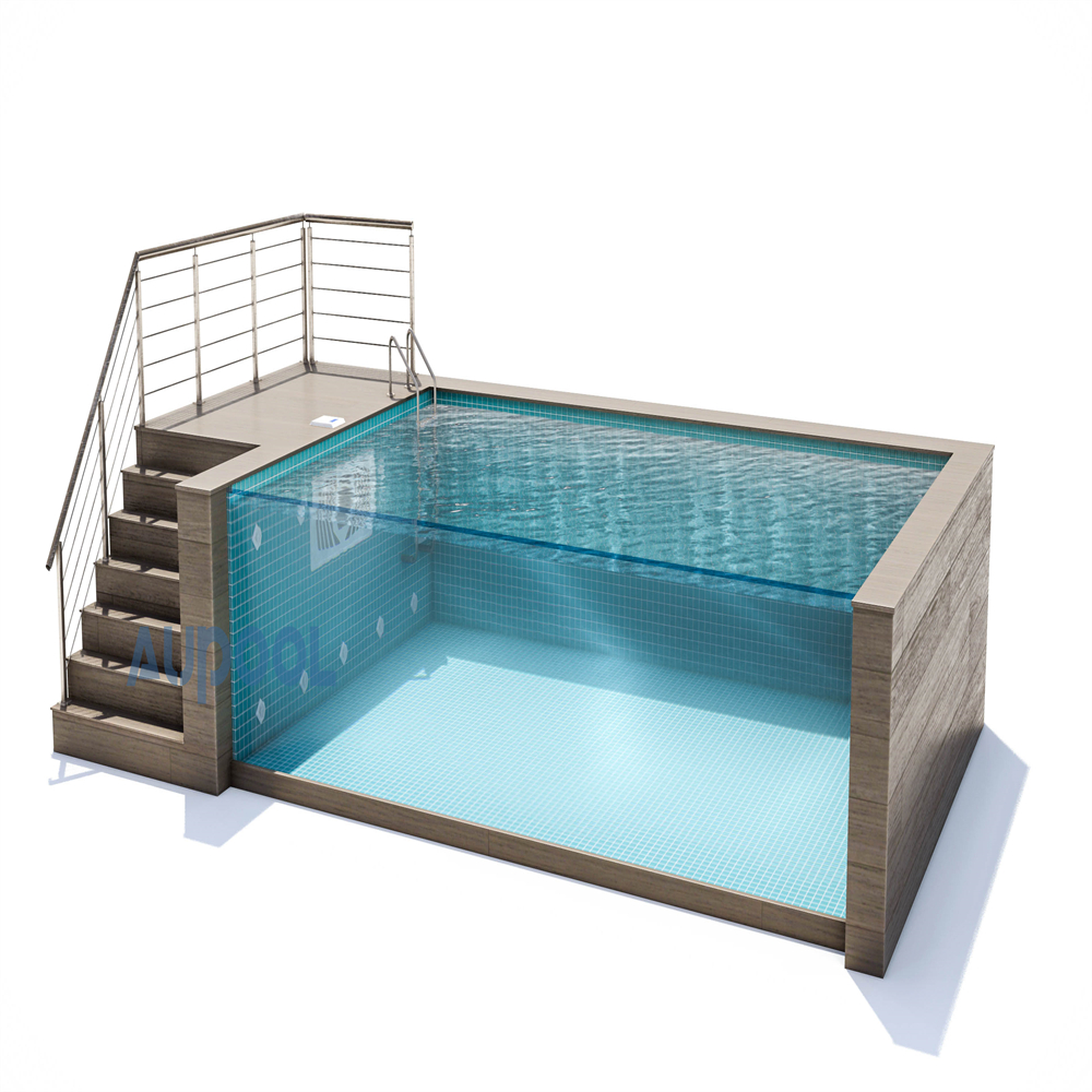 Moulding Glass Pools Above Ground Salt Chlorinator for Custom Outdoor Swimming Pools