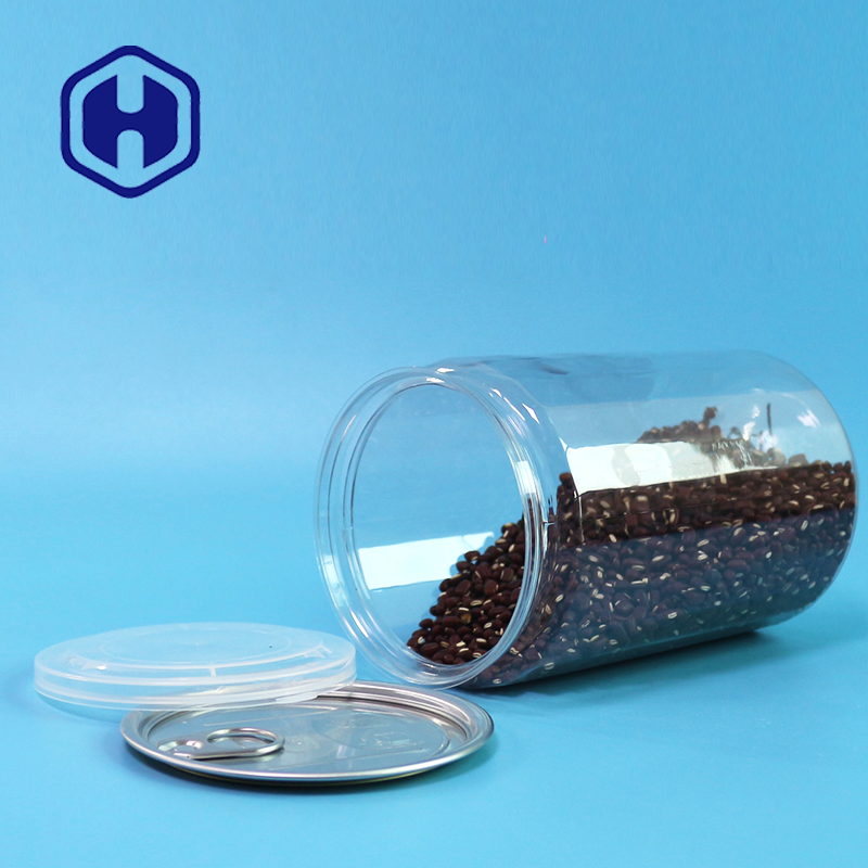 Airtight 307# 930ml Clear Plastic Cans Packaging For Organic Almond Flour