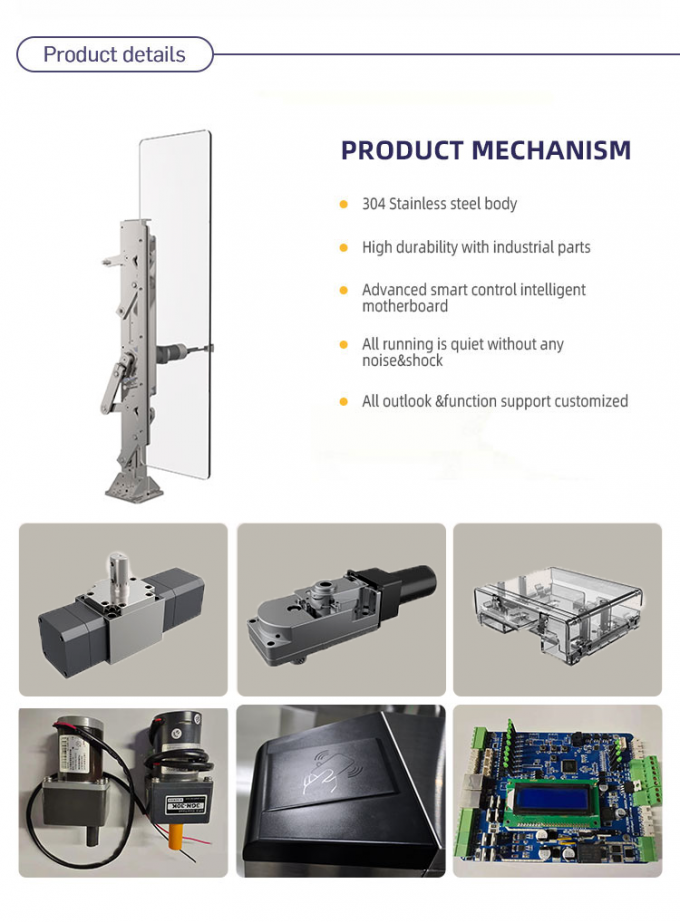 Wide Lane Turnstile 1100mm 30w SUS304 Swing Barrier Gate RFID Card For Handicap 0