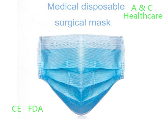 Disposable Blue Earloop Face Mask Non Woven Fabric Face Mask High Filtration