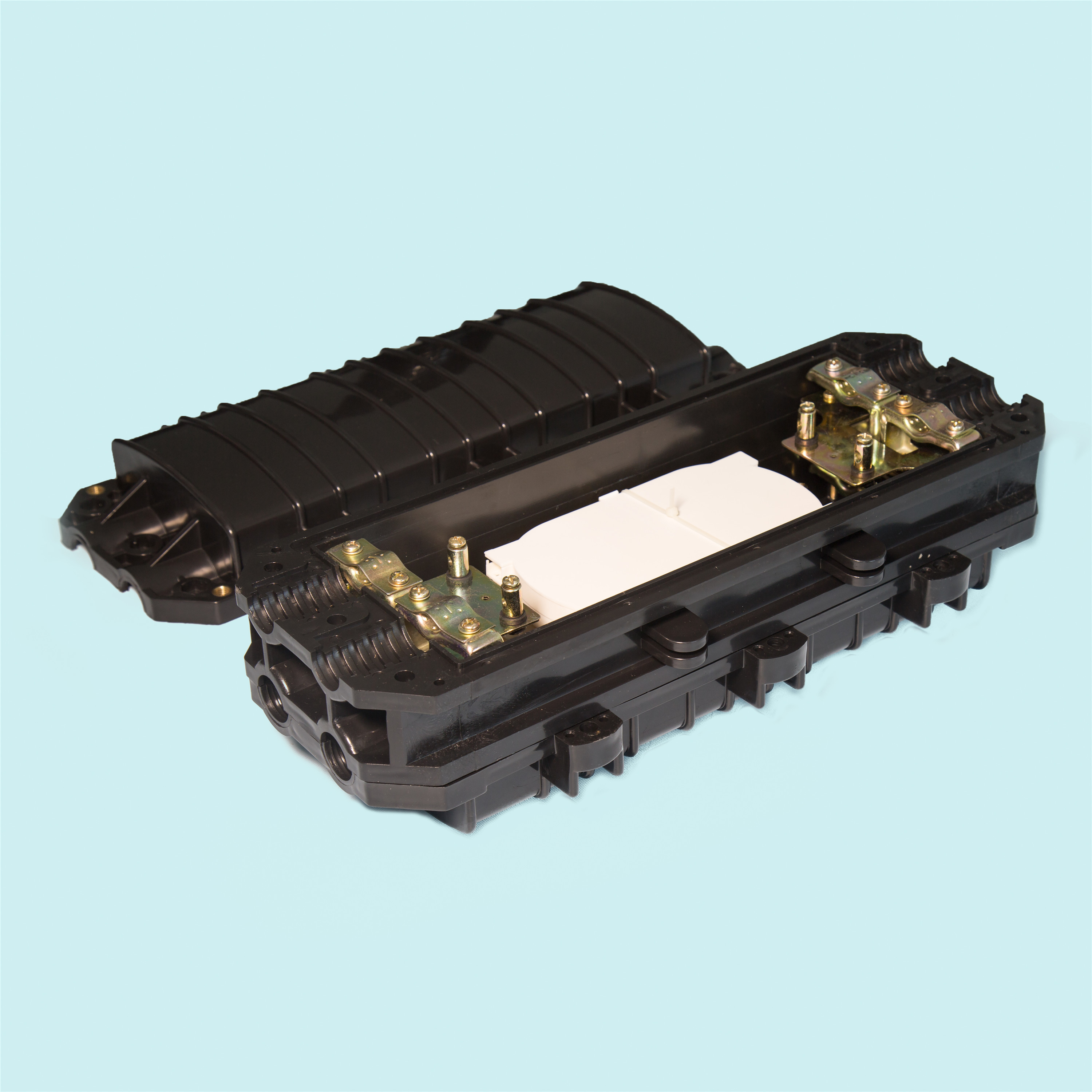 Horizontal / Inline Fiber Optic Splice Closure Max Capacity 192 Cores Shock Resistant