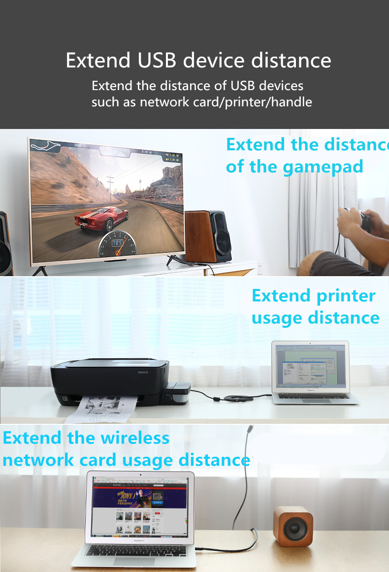 5Gbps USB 3.0 Extension Cable For Printer Data Download Female To Male Charging