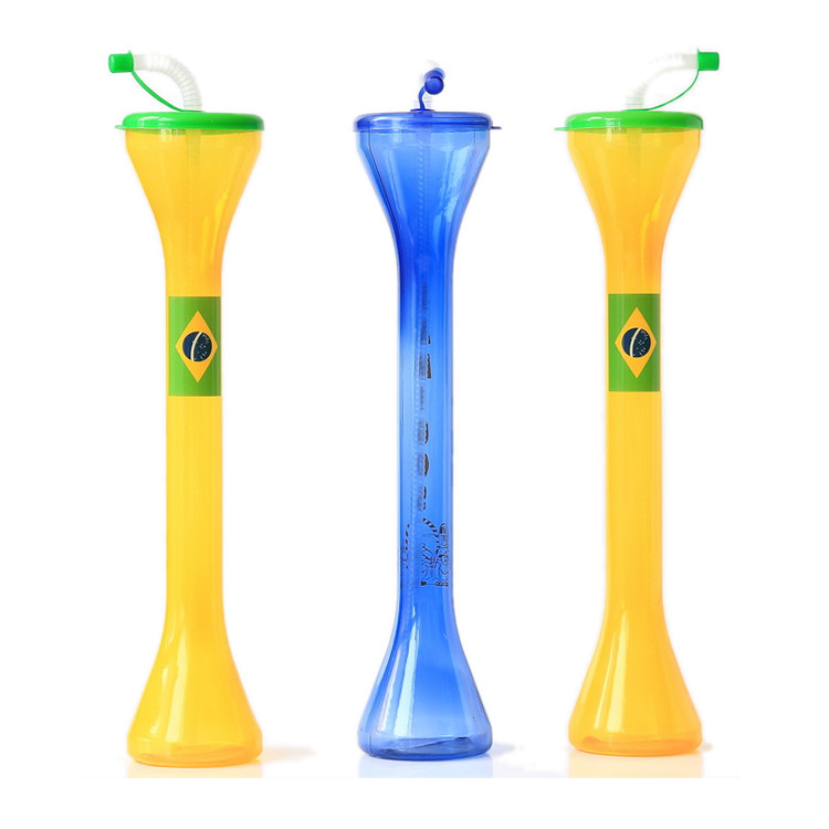 PET Party Yard Cups With Lids And Straws Luau Plastic Yard Glasses For Party Event