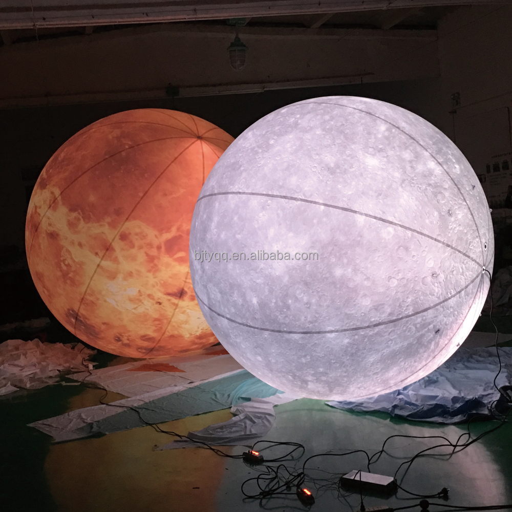 4m Inflatable Advertising Balloons TPU Giant Planet Balloons