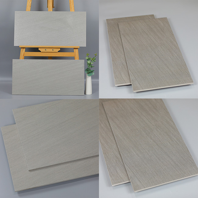 Foshan 300*600mm Porcelain Rustic Tiles Dark Gray Color Non Slip For Home Hotel