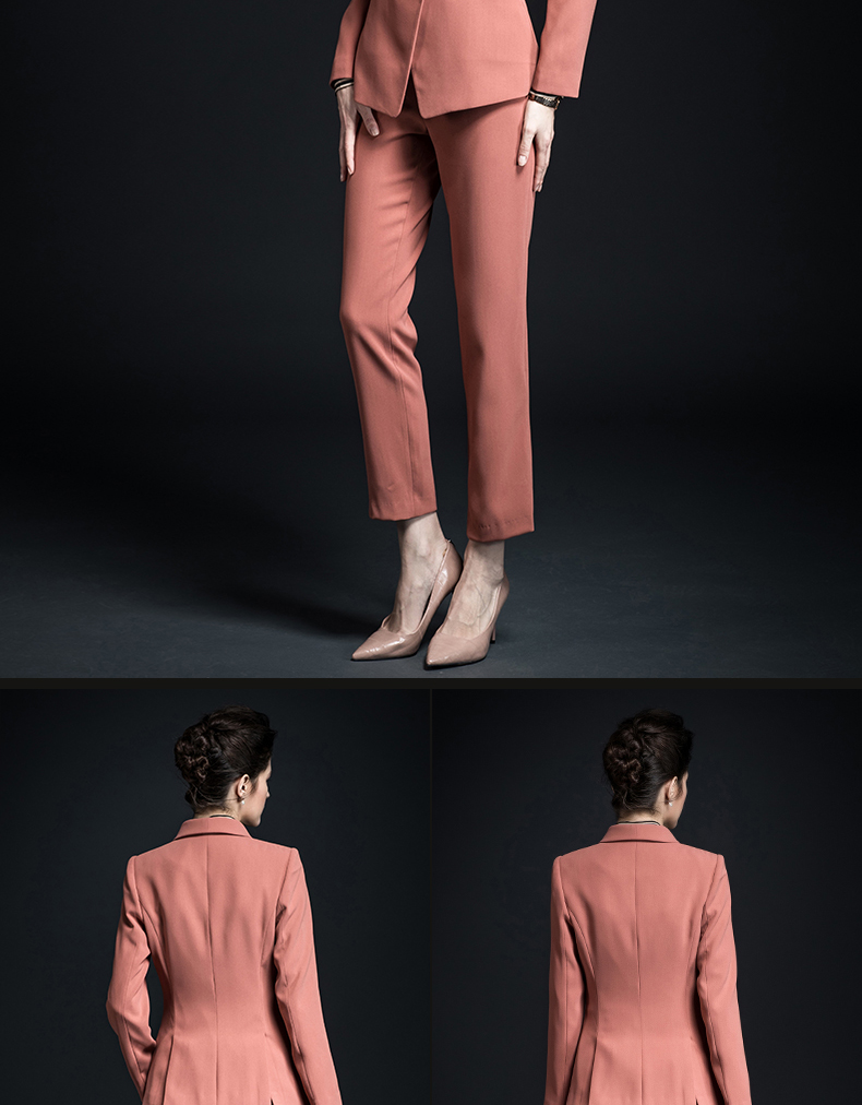 Professional Slim Fit Blazer for Ladies Office Women's Business Suits Two Pieces