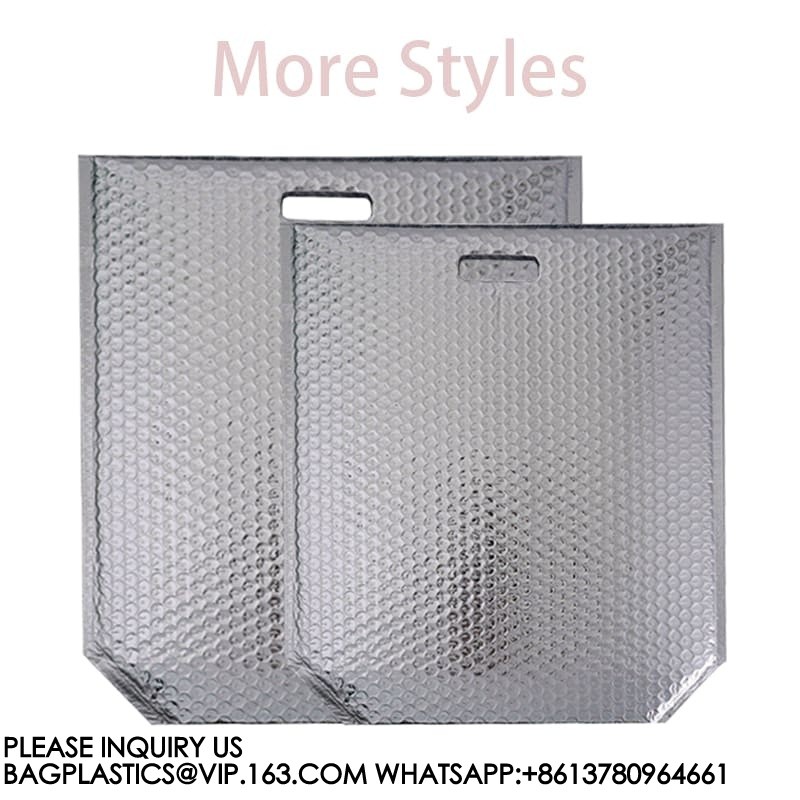 Waterproof Metallic Foil Thermal Bubble Shipping Mailer Envelopes Insulated Mailers For Cold Shipping