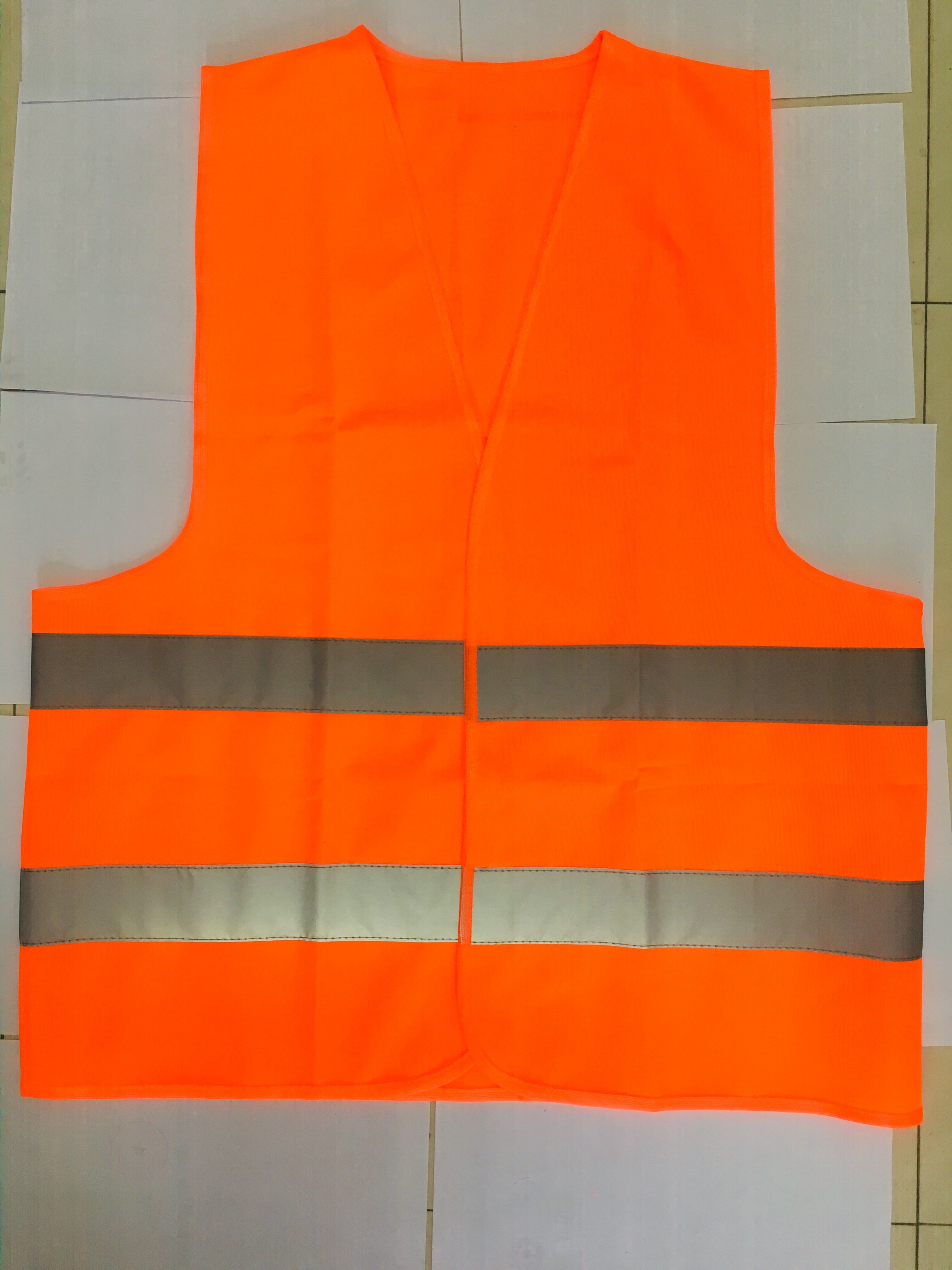 2H Grade Orange Hi Vis Vest M-XXXL 60g 80g 100g Reflective Safety Vest