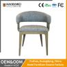 Buy cheap Customized Grey Fabric Armchair Upholstery Dining Chairs Solid Wood For from wholesalers