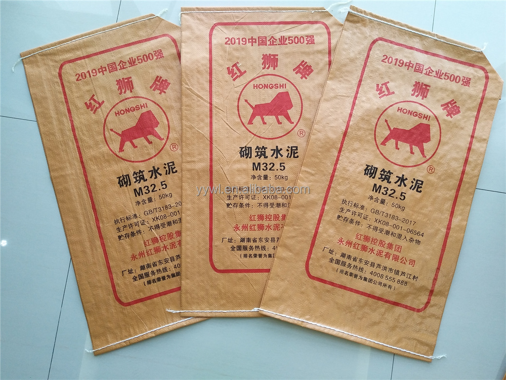 PP Gusseted Cement Packing Bags 3gsm - 25gsm Empty Woven Sack Bag