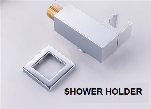 Digital Display Shower Head And Faucet , 8.5*10.5cm Size Shower Head And Handle Set