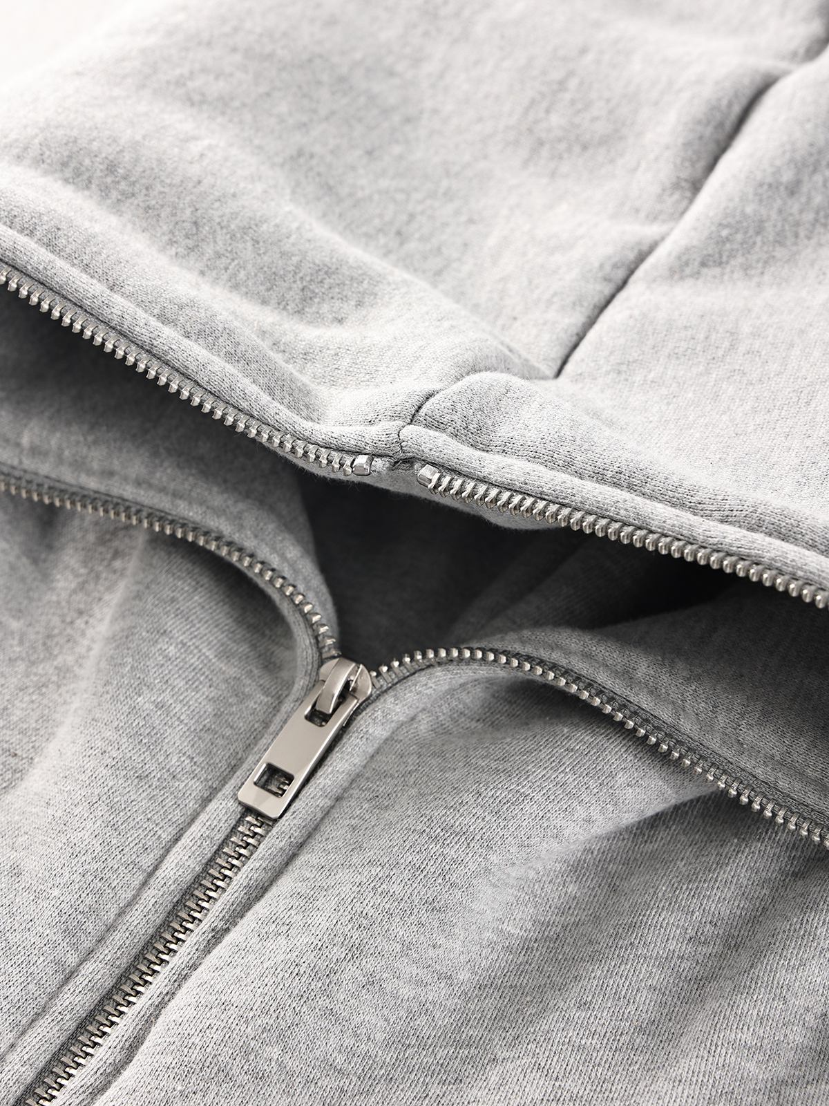 Winter Heavy Zip Up Cotton Hoodie Custom Embroidery Joggers Sweatshirts
