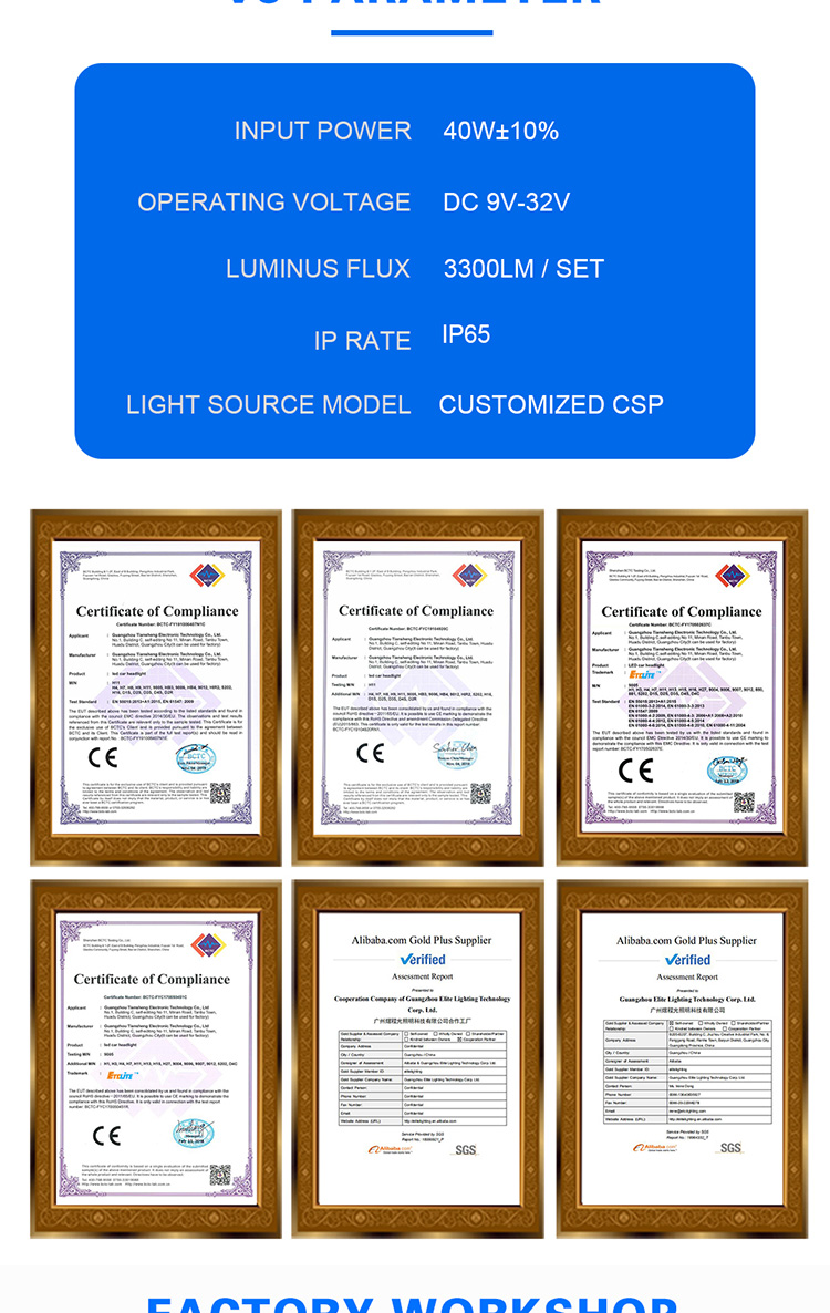 H10 Led Fog Light Bulbs 6000k 12V High Brightness Rohs Approved