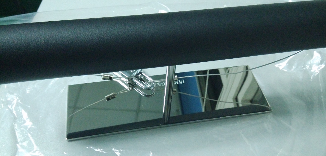 T-Bar Jewellery Display for Bracelet Black PU Stainless Steel Base with Password Lock