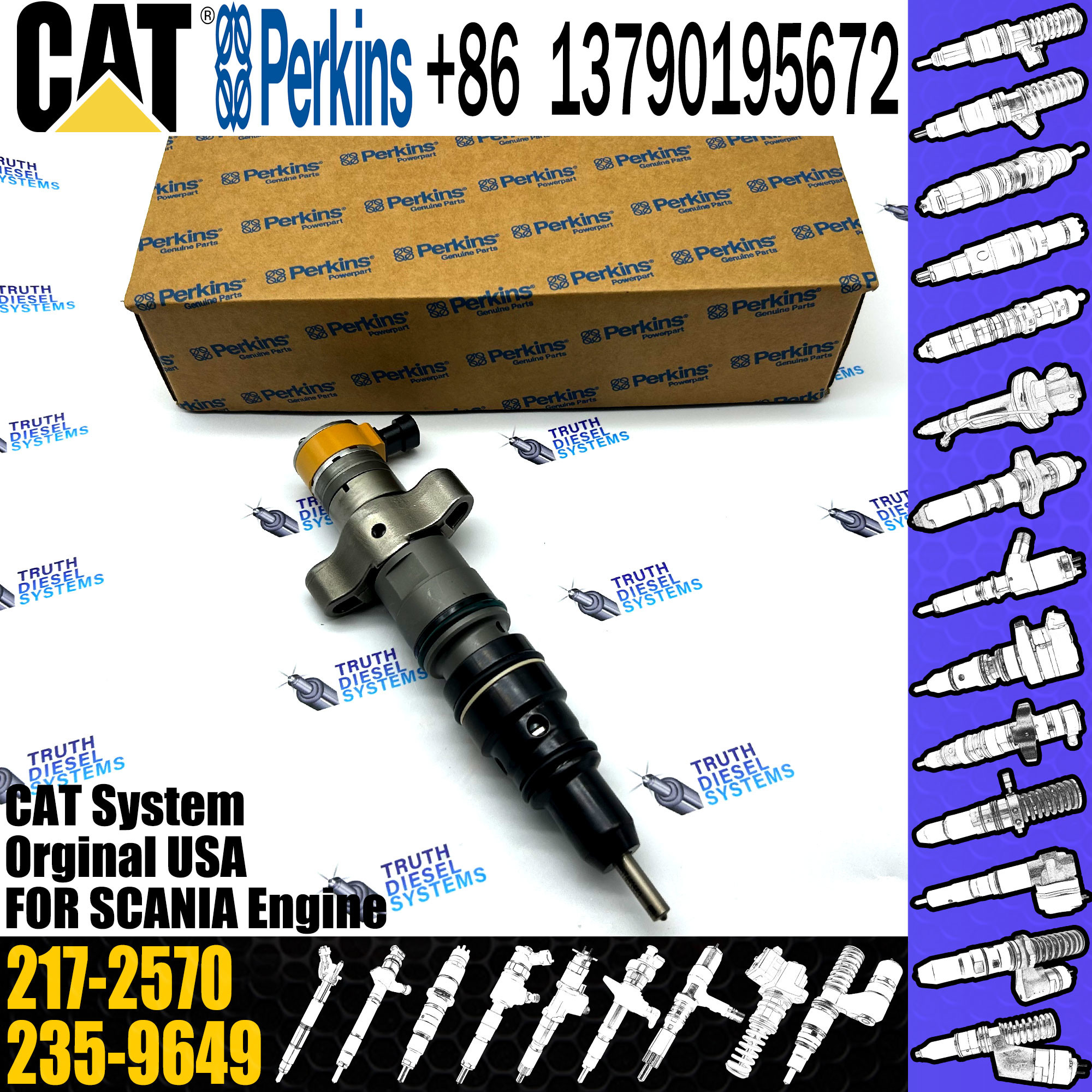 C-9 Engine 172-5780 188-8739 217-2570 235-2888 Fuel Injector common rail injector