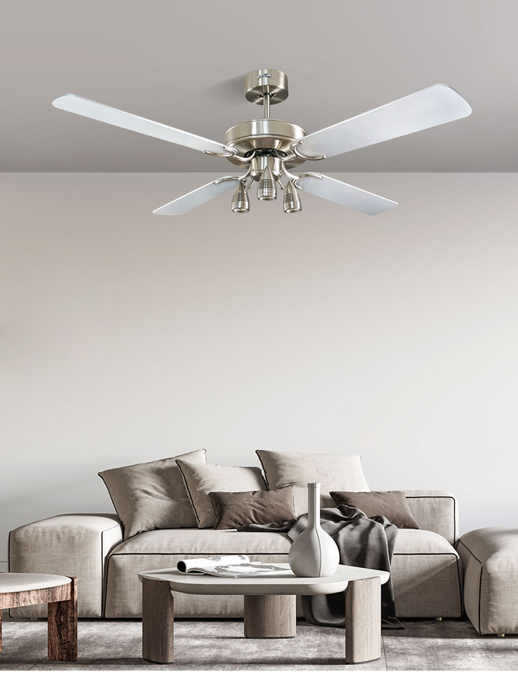 Lighting Solutions Service 52 Inch 3 Speeds Smart Ceiling Fan for Modern Living Room