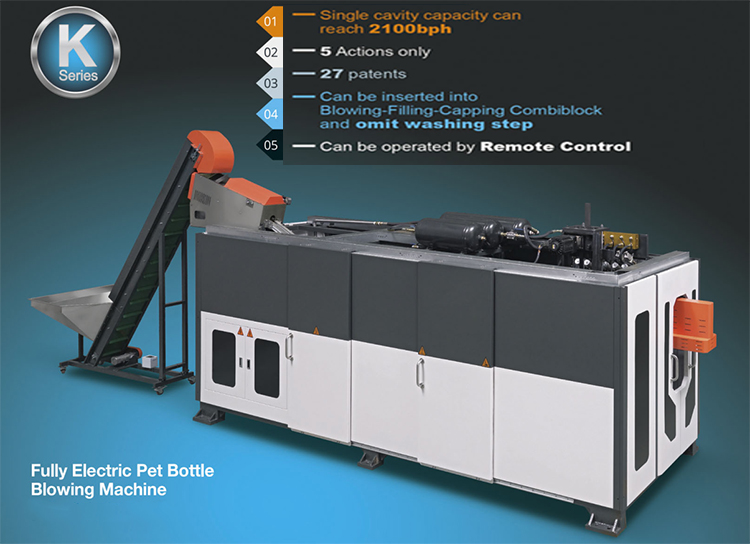 2000ml High Speed PET Stretch Blow Molding Machine 12000BPH