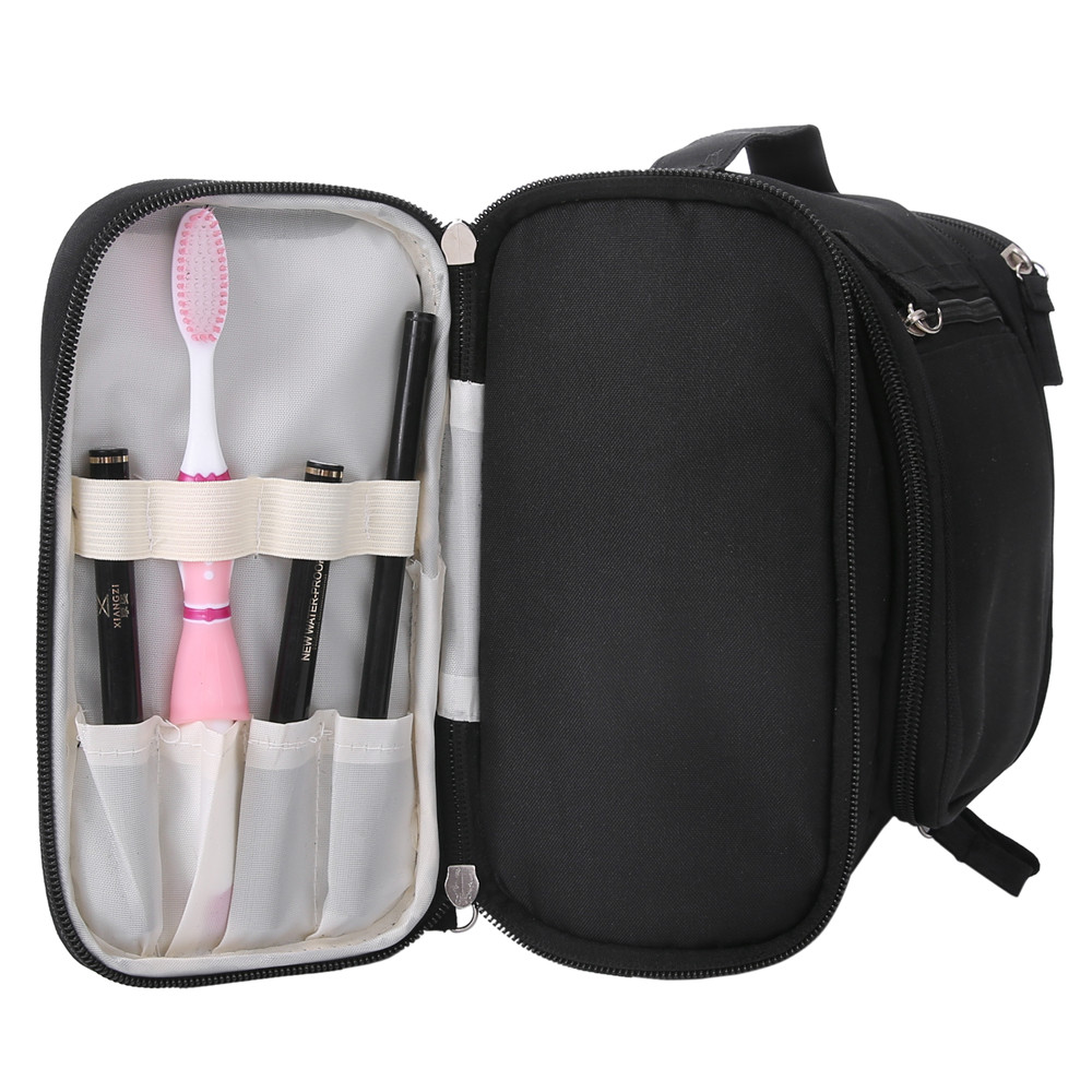 2019 Promotional Small Hanging Toiletry Bag , Folding Cosmetic Bag Polyester Canvas