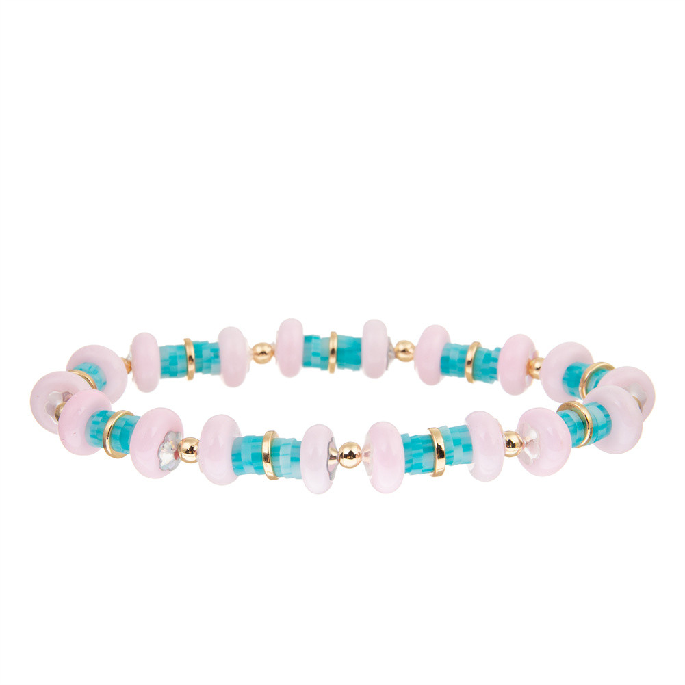 Vinyl Polymer Clay Handmade Bracelet Disc Beads Colorful Bohemian Style for Women