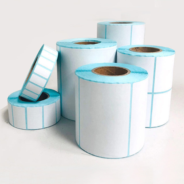 Weifang Made Printed Adhesive Direct Thermal Label Color Thermal Sticker Top Coated Thermal Sticker