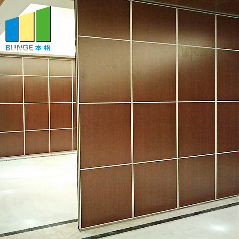 Top hung Acoustic Partition Wall Aluminium Movable Mirror Glass Wall Panel Folding Mirrored Room Divider Screen